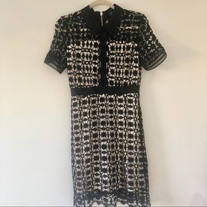 🌟 2 for $20🌟AQUA dress with collar, crochet size M, black